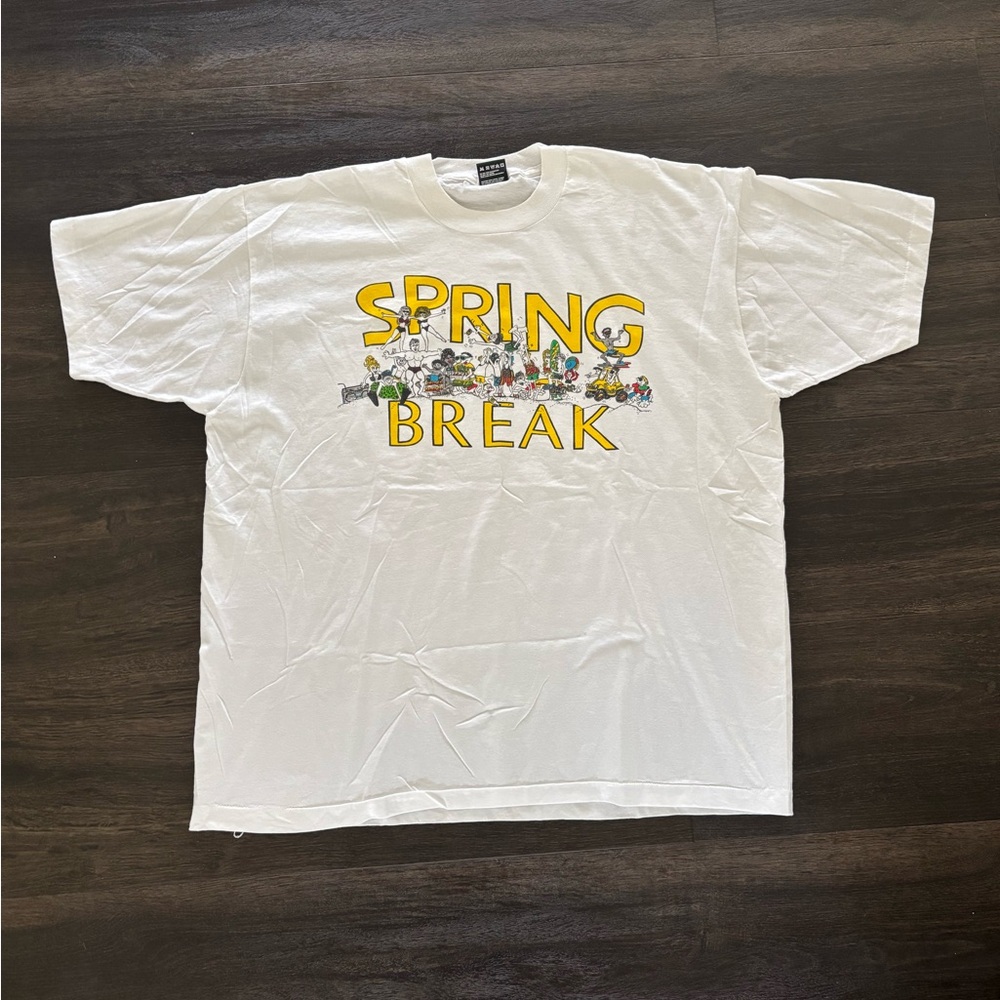 Vintage 90s Spring Break Beach Party Single Stitched T-shirt Size XXL